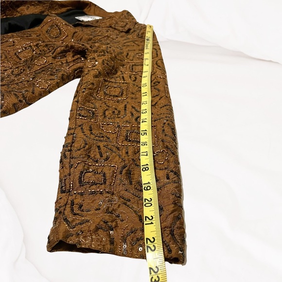 Women's Size 0 Chico’s Silk Beaded Jacket Beautiful Design - Picture 14 of 15